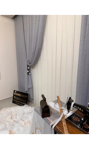 NİVEMESHOME MIZRAKLI FIR0914 AR03102 V-102 1/2,5 SIK PİLELİ TÜL PERDE APM