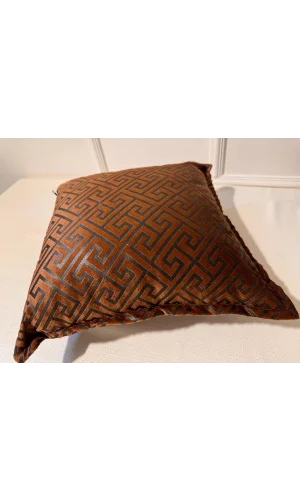 NİVEMESHOME MONET ZİGZAG PILLOW COVER COFFEE-ANTHRACITE 45 X 45