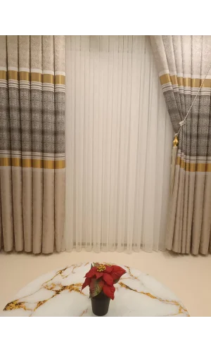 NİVEMESHOME MONZA V-2002 ATLANTİS KLASSISCHES 1/3 DICKES VORHANGSTOFF BPT.