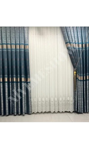 NİVEMESHOME MONZA V-22003 LAGÜN KLASSIK 1/3 DICK GEPOLSTERTER VORHANG APM