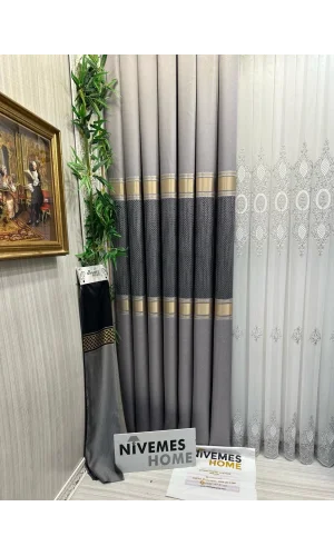 NİVEMESHOME MOZAİK FT614163 V-5403 PLATA 1/3 FRUNCIDO OPACO CORTINA APM