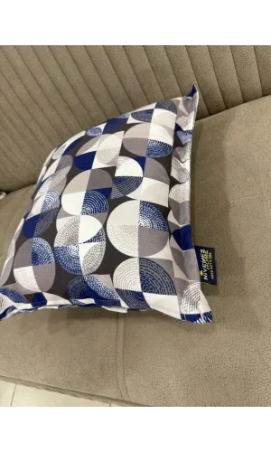 NİVEMESHOME MOSAICO BLU E BIANCO (45X45) CUSCINO COPRI