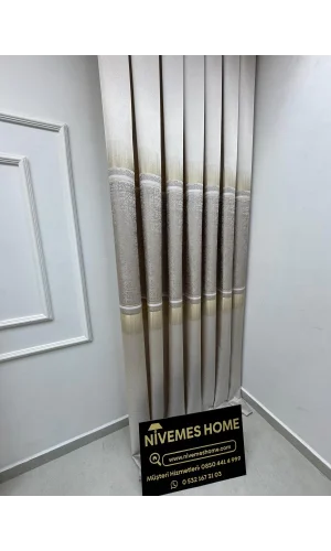 NİVEMESHOME NİLÜFER V -5228 1/3 SIK PİLELİ FON PERDE APM