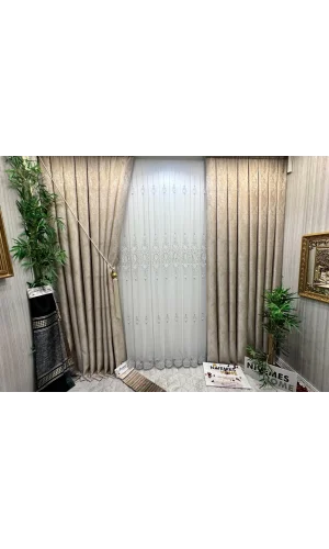 NİVEMESHOME PERA V-5201 1/3 DENSAMENTE FRUNCIDO CORTINA DE FONDO APM