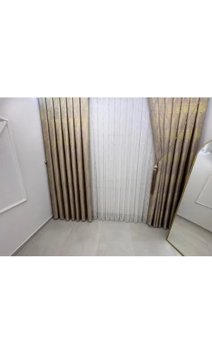 NİVEMESHOME PERA V-5206 1/3 SIK PİLELİ FON PERDE APM