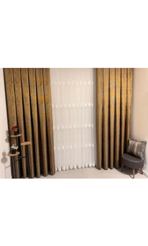 NİVEMESHOME PERA V-5304 1/3 DİK KATLAMALI TÜL PERDE APM