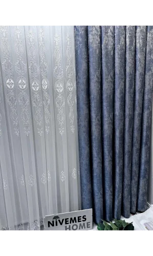 NİVEMESHOME PERA V-5502 1/3 SIK PİLELİ FON PERDE APM