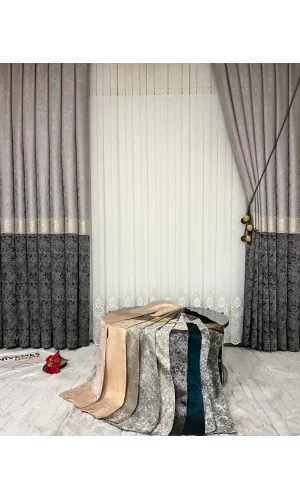 NİVEMESHOME RAVELLO ANTRASİT- GRİ 1/3 SIK PİLE FON PERDE APM