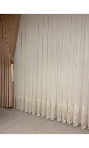 NİVEMESHOME REN NAKIŞLI KREM 1/3 SIK PİLE TÜLLER APLIKATIONEN