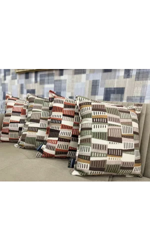 COPERCHIO PER CUSCINO RIPIENO NIVEMESHOME RITIM 01 VERDE (45X45)