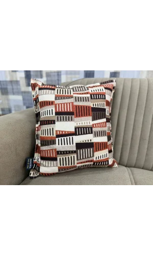 NİVEMESHOME RİTİM 02 KİREMİT  (45X45) DOLGULU KIRLENT KILIFI