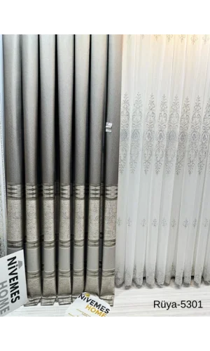 NİVEMESHOME SUEÑO FT671477 TIERRA V-5301 CORTINA DE FONDO DE PILARES APRETADOS