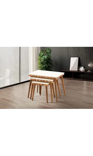 NIVEMESHOME SAFARİ CEVIZ-KREM ZIGON MESA