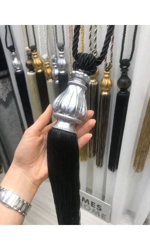 NİVEMESHOME BLACK FRINGED GRAY APPARATUS CEILING GATHERING BRACKET