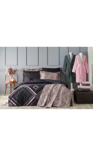 NİVEMESHOME SNAZZY BLACK CONCEPT SET DAILY TRUSSEAU SET ÖZDİLEK