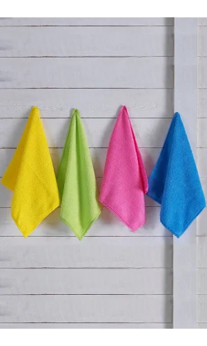 NİVEMESHOME SUNSHİNE 4LÜ ASORTİ MİKROFİBER BEZ