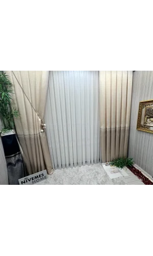 NİVEMESHOME TITUS FJ632145 V-123 КРЕМ 1/3 ЩЕЛКУНЧИКОВ ШТОРА APM