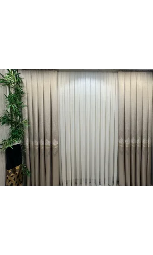 NİVEMESHOME TITUS FJ632145 V-5228 VIZON 1/3 SIK PİLELI FON PERDE APM