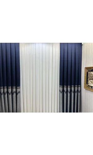 NİVEMESHOME TITUS FJ632145 V-530 ТЕМНО-СИНИЙ 1/3 ПЛОТНЫЙ ЗАКЛЮЧЕННЫЙ ЖАЛЮЗИНА ПАКЕТ