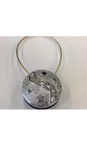 NİVEMESHOME TROPEZ GÜMÜŞ YUVARLAK PERDE TOKASI