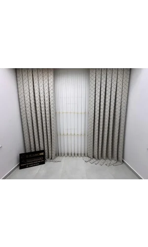 NİVEMESHOME TUNA 105 ROSEN KURUSU 1/3 DICKES GESCHMÜCKTES VORHANG APF