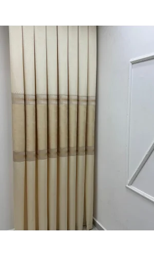 NİVEMESHOME  UMUT FJ614365 V_120 KREM 1/3 SIK PİLE FON PERDE