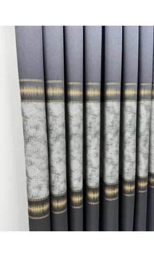 NİVEMESHOME UMUT FJ614365 V_2522 ANTRASİT 1/3 SIK PİLE FON PERDE APM