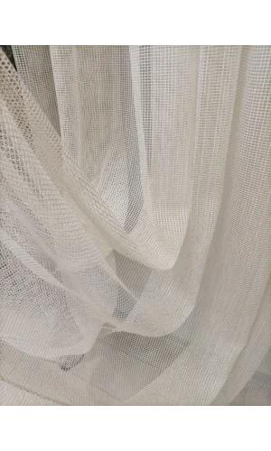 NİVEMESHOME VALDA KARE DESENLİ 1/3 SIK PİLE TÜL PERDE APM