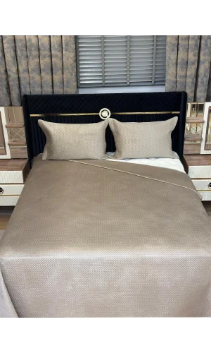 NİVEMESHOME BETTWÄSCHESET DOPPELBETT 240X260 BEIGE TOSKANA