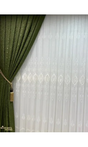 NİVEMESHOME NEUES BODEN MUSTER 1/3 DICHTEN HAUFEN VORHANG APM