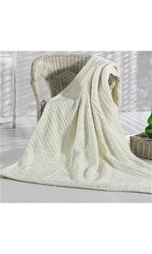 PEARLY BONE DOUBLE BEDBUD SOFT BLANKET MERINO