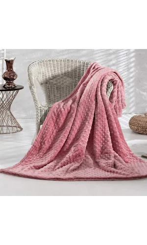 PEARLY PINK DOUBLE SIDED BUD SOFT BLANKET MERINO