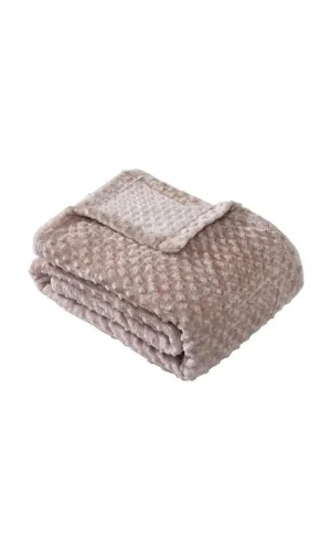 PEARLY VİZON DOUBLE BED TOMURCUK SOFT BLANKET MERINO
