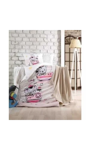 CROWN CRYSTAL SAILING PINK BAMBOO KNIT BABY SET