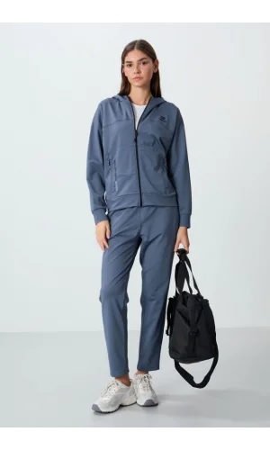 TOMMY LIFE T10BY-95306_01 WOMENS JACKET/SLIM FIT SWEATPANTS SUIT PETROL