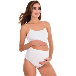 BERRAK 11648 WOMEN PREGNANT PANTIES WHITE