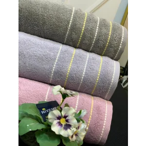 NİVEMESHOME 104 SAHRA MOR YÜZ HAVLUSU NURPAK