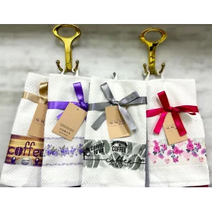 NİVEMESHOME 2 ШТ ТУРКУАЗНО-БЕЛЫЙ АССОРТИ МОДЕЛЬ КУХОННОГО ПОЛОТЕНЦА