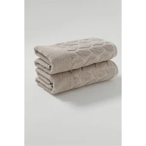 NİVEMESHOME 249 HAZAL BEJ JAKARLI HAVLU NURPAK