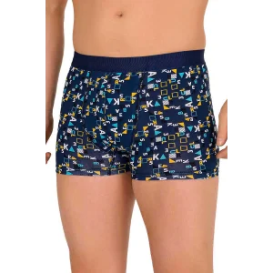 NİVEMESHOME 4480 HERREN LYCRA BAUMWOLLE BOXERSHORTS MIT BUCHSTABEN UND ZAHLENMUSTER L KLAR