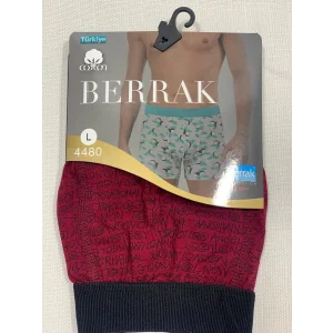 NİVEMESHOME 4480 ERKEK LYCRALI COTTON BOXER KIRMIZI DESENLİ L BERRAK