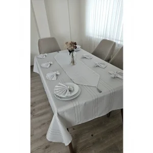 NIVEMESHOME СТОЛОВОЕ ПОКРЫТИЕ COLBER С ОТКРЫТОЙ СЕРОЙ ПОВЕРХНОСТЬЮ 160 * 220