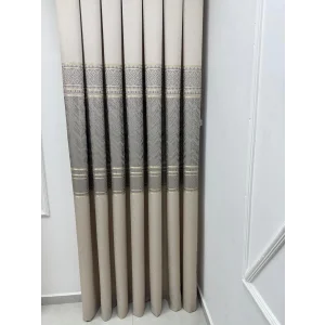 NİVEMESHOME AVŞA DESEN:632349 5204 VİZON 1/3 SIK PİLE FON PERDE APM