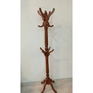 PERCHERO DE MADERA DE NOGAL DE PIE NIVEMESHOME DE 175 CM