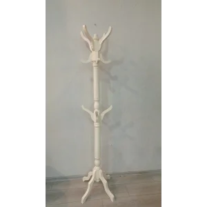 PERCHERO DE MADERA CON CREMA DE PIE 175 CM