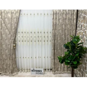 NİVEMESHOME BELLA 1/3 SIK PİLELİ TÜL PERDE APM