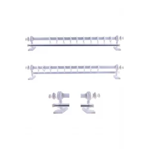 NİVEMESHOME WEIßE HOLZ RUSTIKALE VORHANGSTANGE/SCHIENEN RUSTIKALE ROHR 150 CM