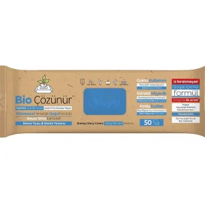 NİVEMESHOME BİO ÇÖZÜNÜR DENİZ TUZU & DENİZ YOSUNU 50 YAPRAK YÜZEY TEMİZLİK HAVLUSU SLEEPY