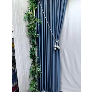 NİVEMESHOME BLACKOUT 12441 V-33 الستارة الزرقاء APM