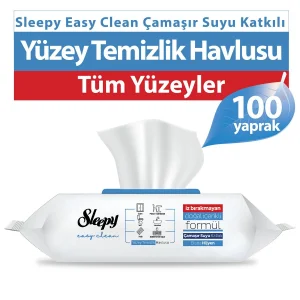 NİVEMESHOME صودا الغسيل المخلوطة مع مناديل تنظيف الأسطح بعدد 100 قطعة باللون الأزرق SLEEPY